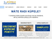 Tablet Screenshot of kupele-sk.com